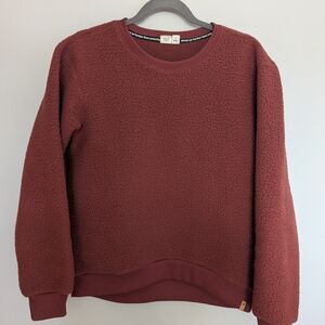 Cozy Fleece Sweater - Rust